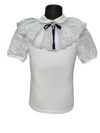 Блузка КМ19462КР бел/синий