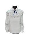 Блузка КМ19461 бел/синий