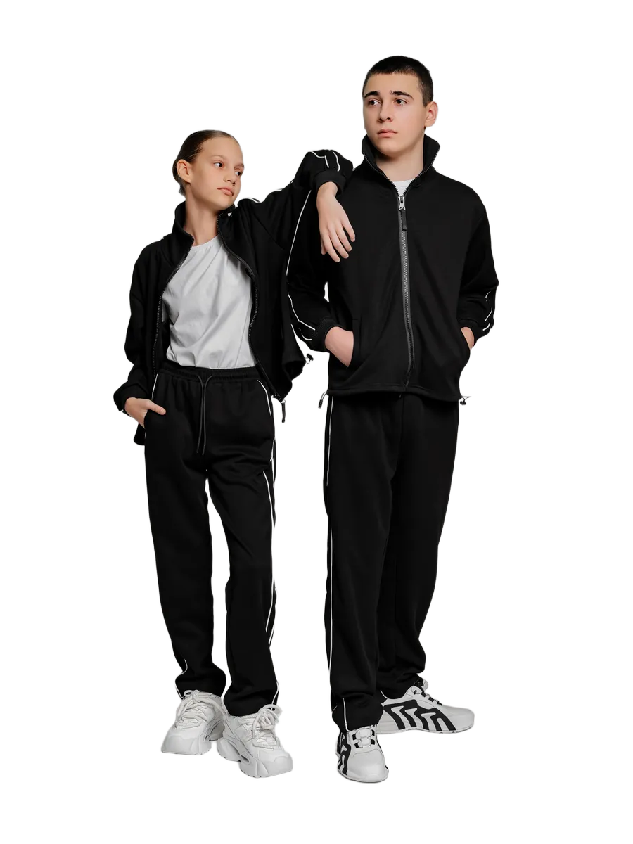 Спорт.костюм дев. AS257 черный