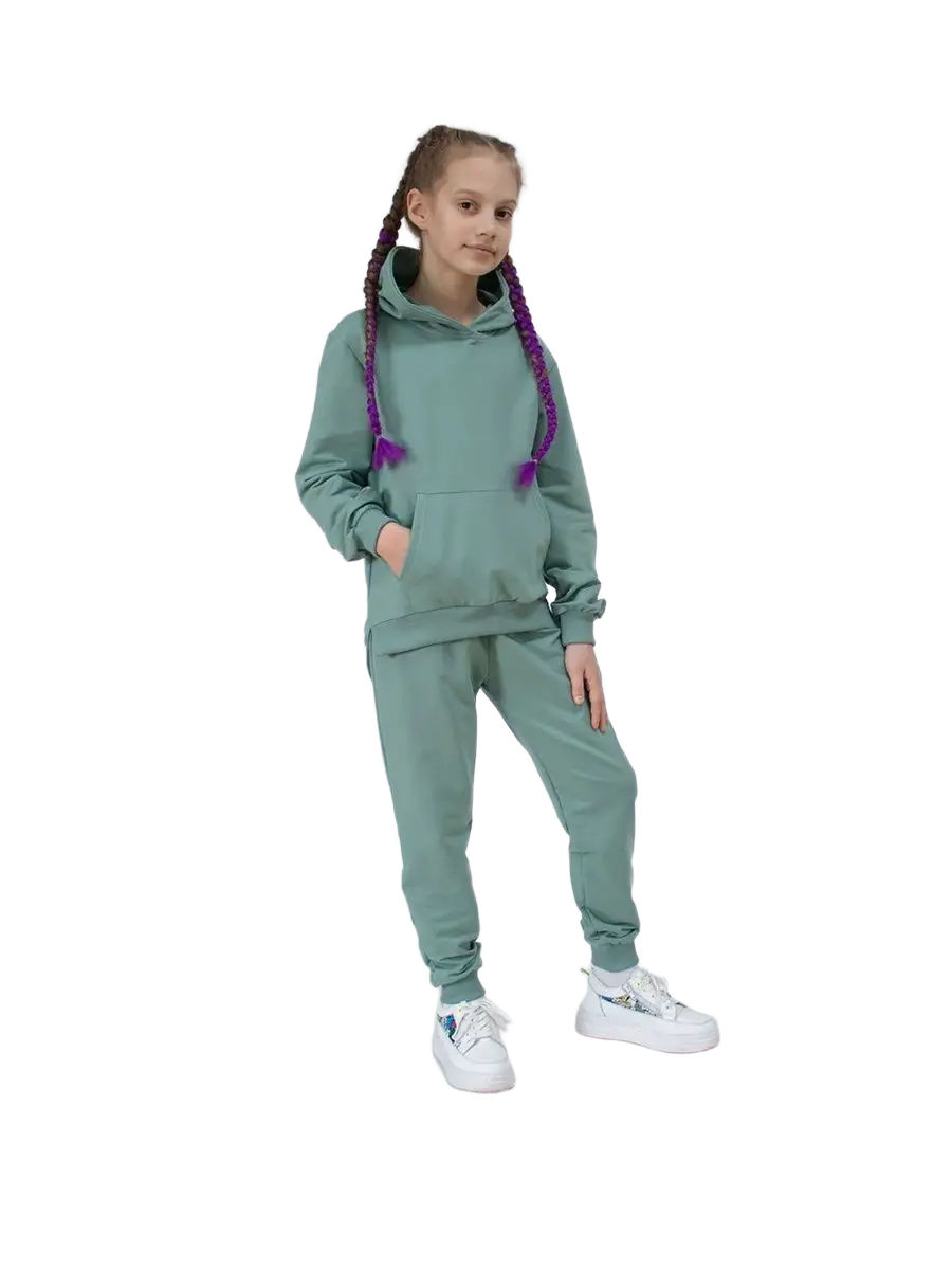 Спорт.костюм дев. AS235 зеленый