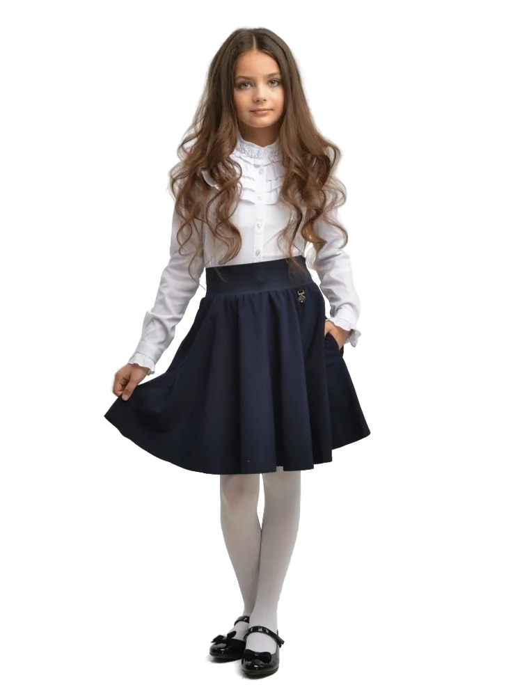 Юбка 363ГЛ синий