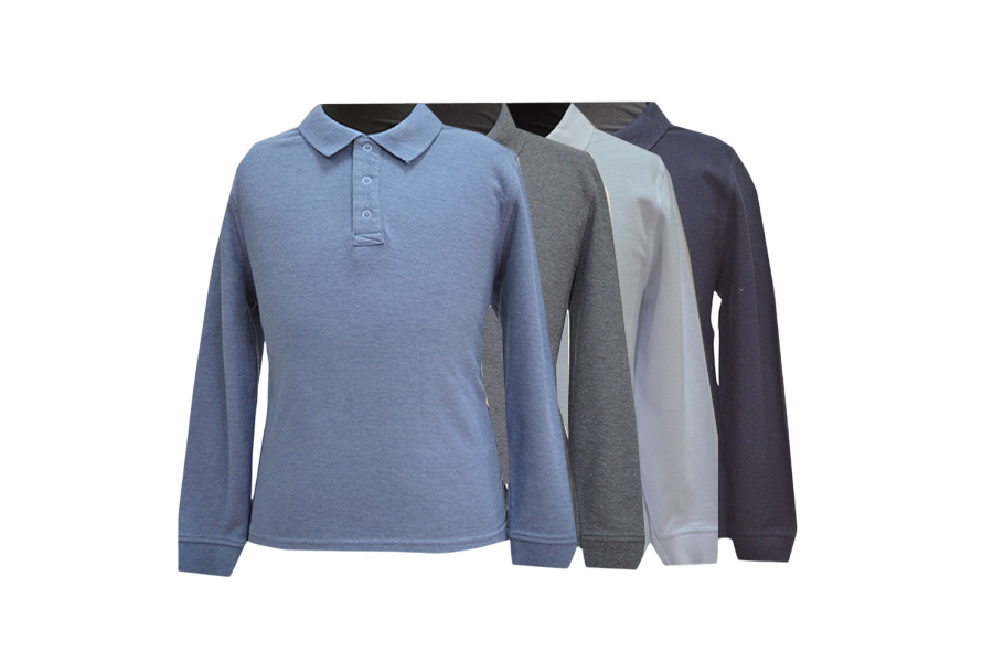 Джемпер-поло БС5167 св.голубой